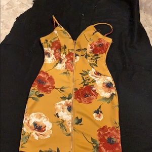 yellow floral dress